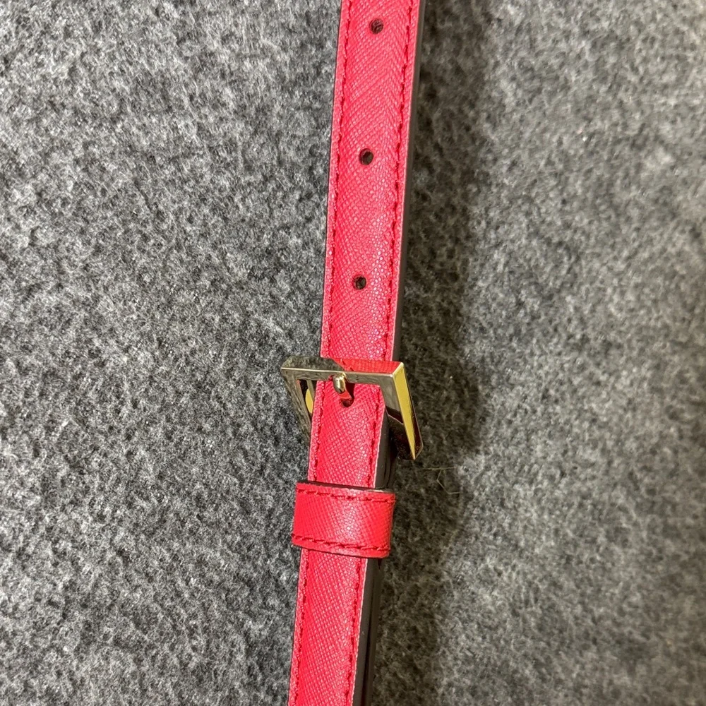Kate Spade New York‎ Red Saffiano Leather Crossbody Bag Gold Hardware